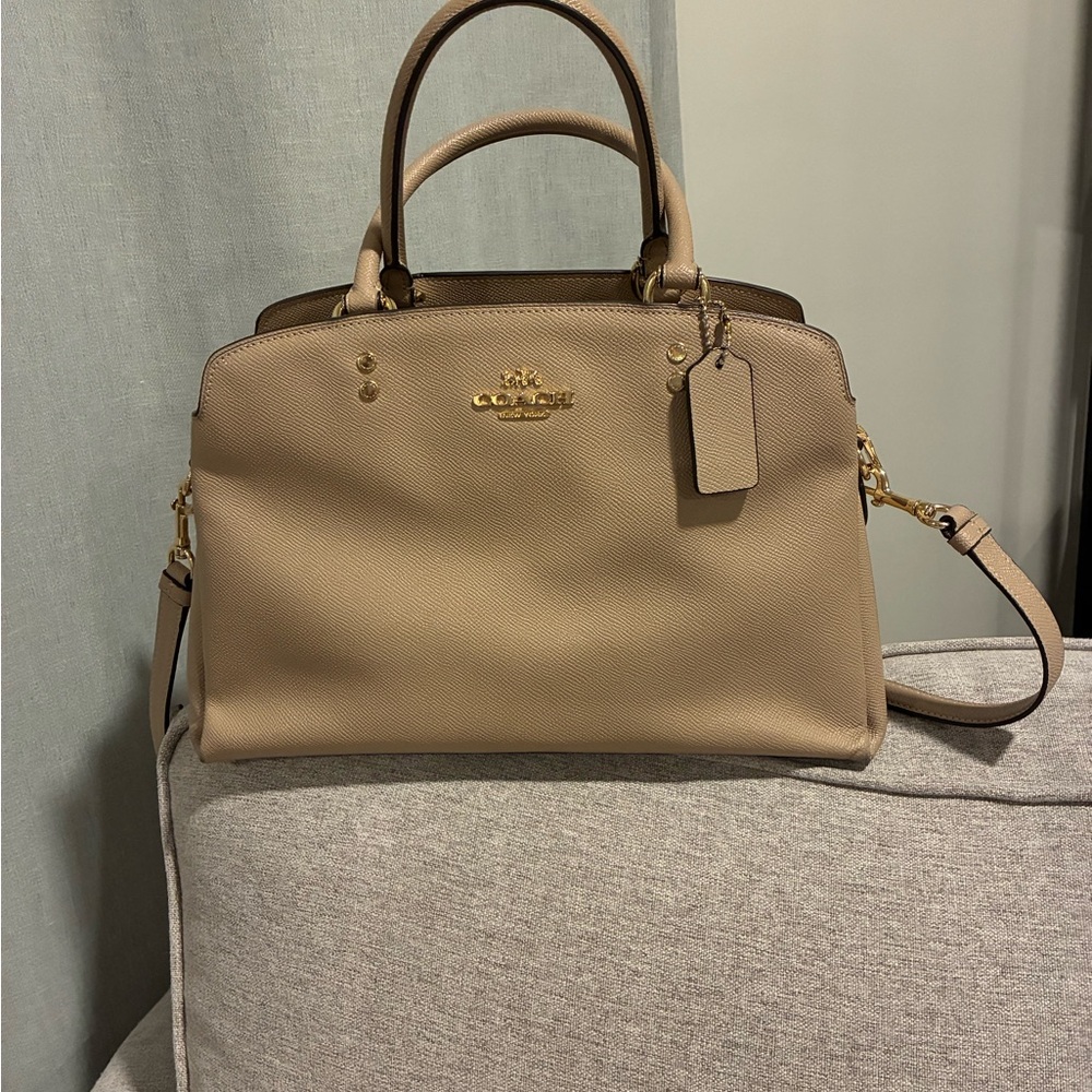 Coach Beige Leather Satchel